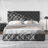 Bed Frame With 4 Storage Drawers, Linen Upholstered Platform Bed Frame With Headboard And Footboard-595089390-595089384