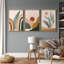 «Mid Century Modern Boho», feuille de fougère abstraite et paysage du désert-73721026-73721024
