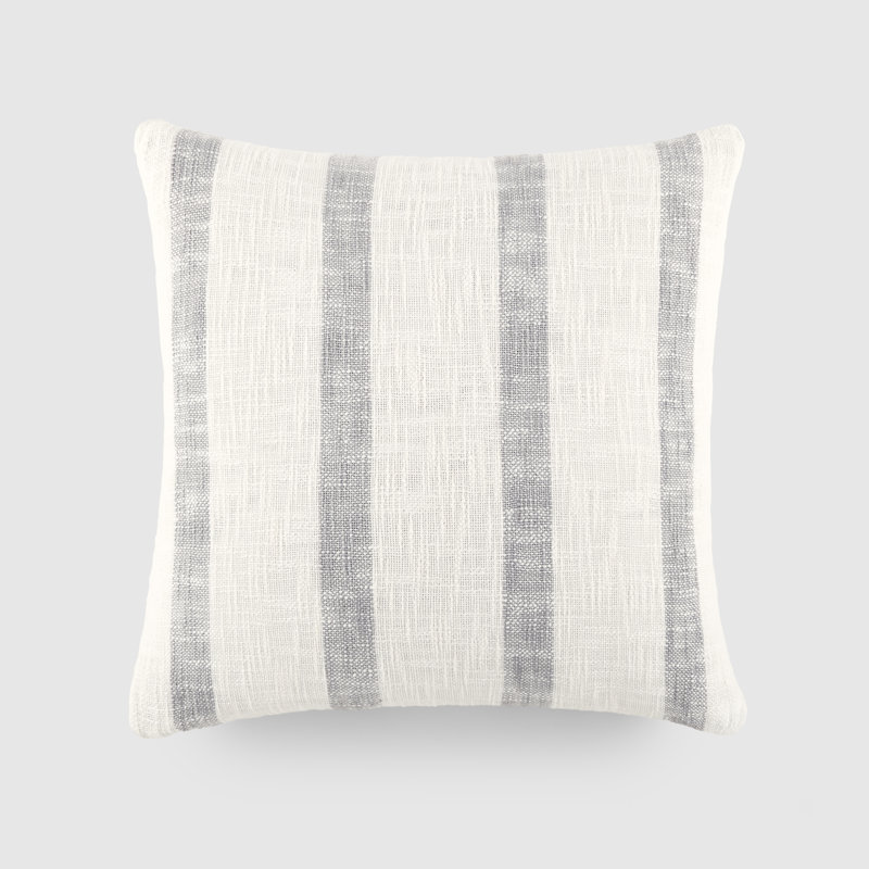 Striped Cotton Throw Pillow