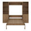 Élégant lit escamotable en bois avec tablettes et armoires polyvalentes