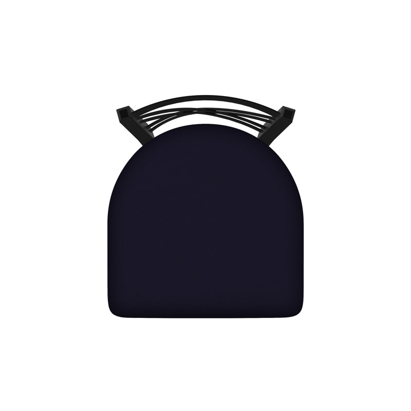 Catalina 18'' H Upholstered Metal Side Chair, Black Wrinkle, Vinyl-Canter Twilight