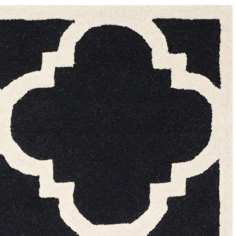 Keith Geometric Wool Hand Woven Area Rug, Rectangle 152 x 244 cm