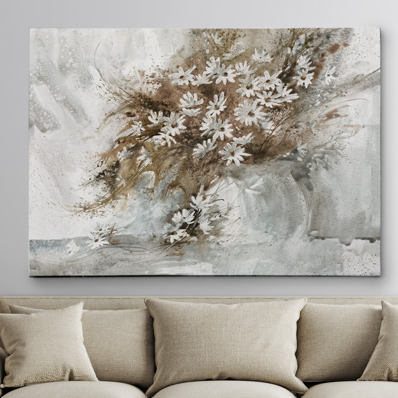 «Daisy Arrangement», impression sur toile tendue, H 30 po x l 40 po x P 1,5 po, Toile tendue