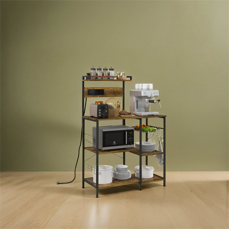 Étagère de boulanger standard en métal 20,6 po Beejay compatible avec les micro-ondes