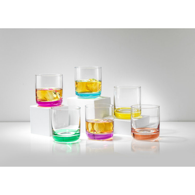 Verres à whisky colorés JoyJolt Hue, 10 oz