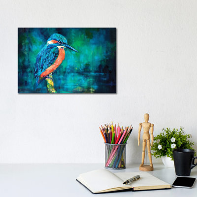 Kingfisher 1 Piece Wrapped Canvas Wall Art