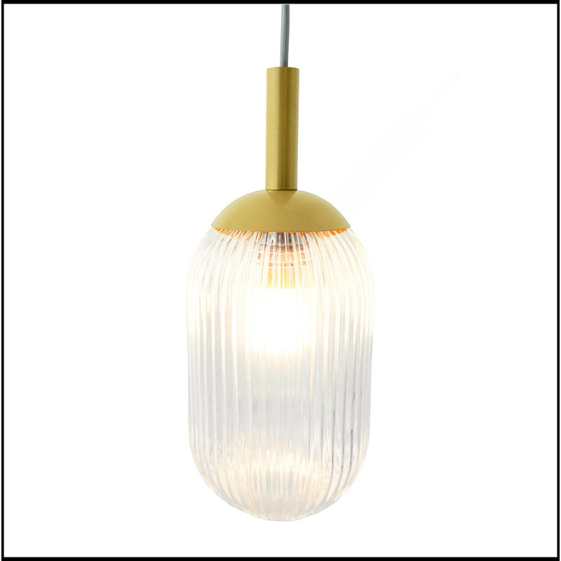 Luminaire suspendu - doré et transparent 110-120V 1PC