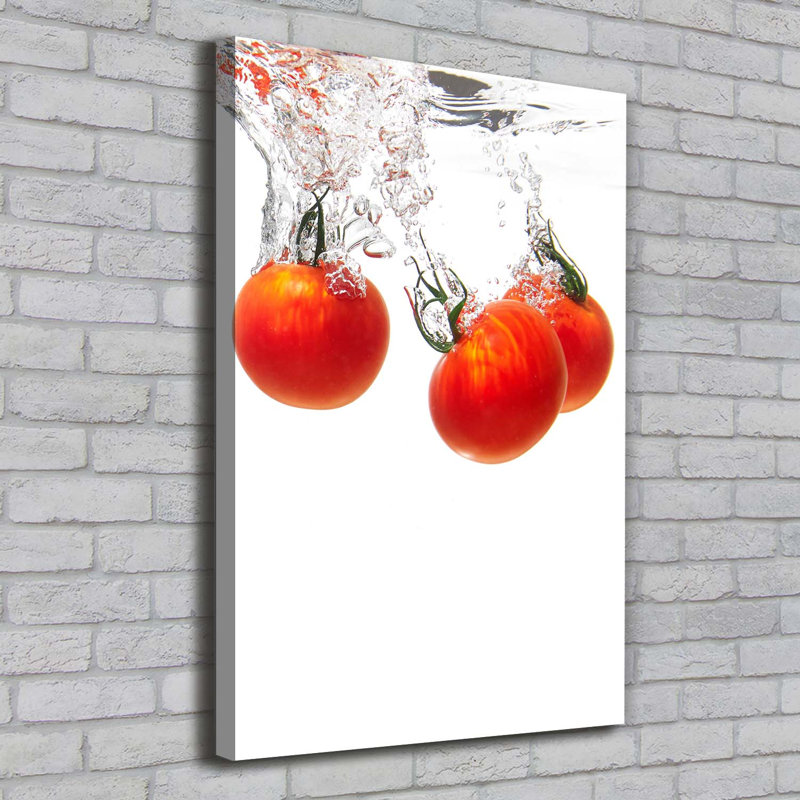 Tomatoes Under Water - Wrapped Canvas Print