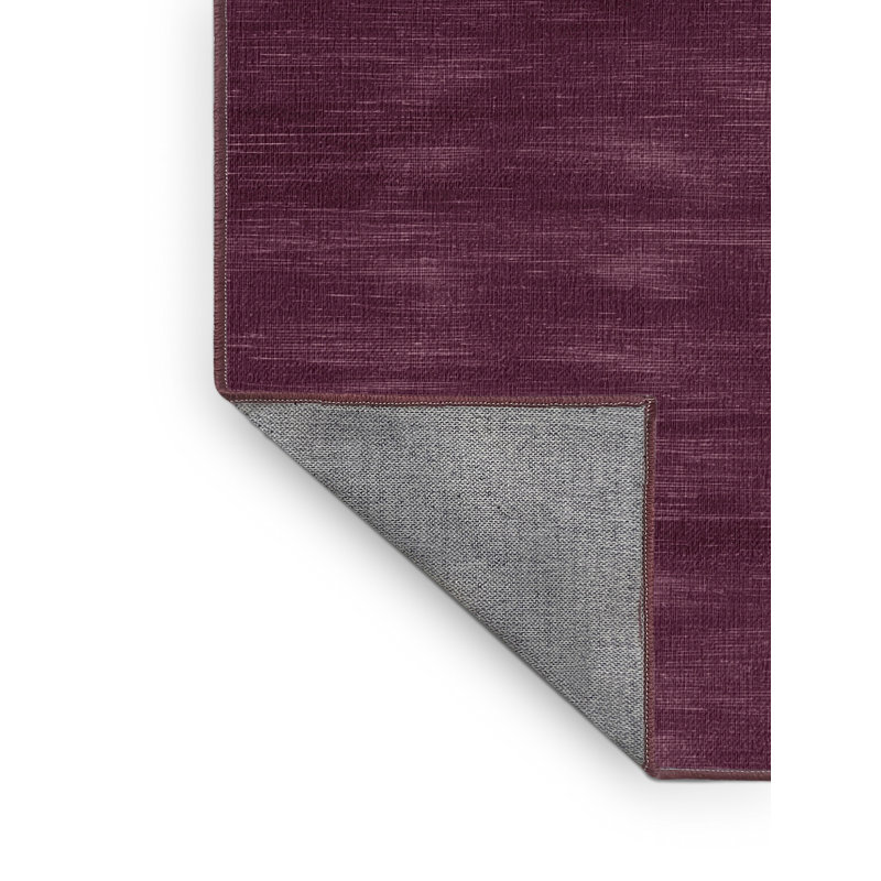 Machine Washable Solid Red Area Rug