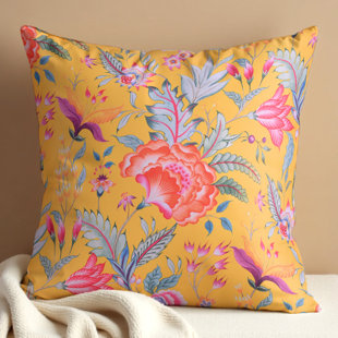 Ensemble de 4 housses de coussins décoratifs à imprimé floral