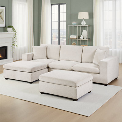 Canapé modulaire en chenille 5 pièces 118 po Bunnell