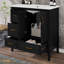 Meuble-lavabo 36 po avec lavabo, meuble-lavabo simple autoportant avec 2 portes et 4 tiroirs à fermeture en douceur-1614978732