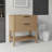 Freestanding Bathroom Vanity Cabinet Only with Soft-Close Double Drawers and Spacious Interior Storage, Oak