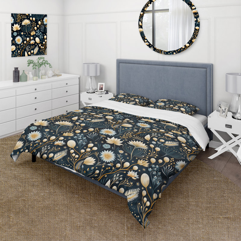 Literie Coastal Underwater Elegance, Housse de couette pour très grand lit et 2 très