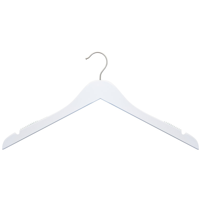 Cintre en bois Friddle pour costume / manteau, Haute brillance blanche