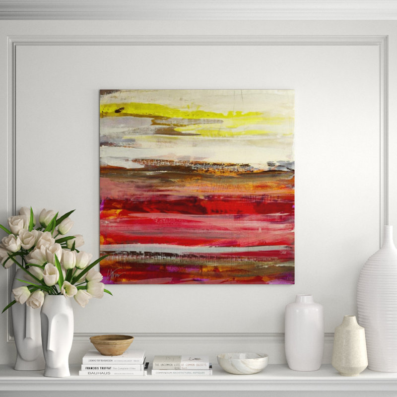 Pomegranate VI Painting by Maeve Harris, Glass Coat, 24" H x 24" W