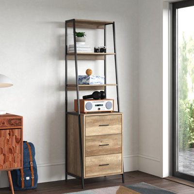 175cm H x 51cm W Iron Ladder Bookcase