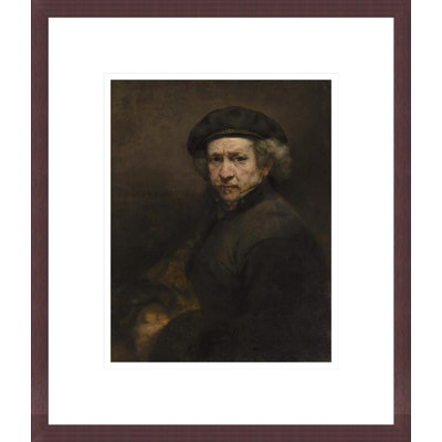 Autoportrait par Rembrandt van Rijn - Estampe numérique encadrée