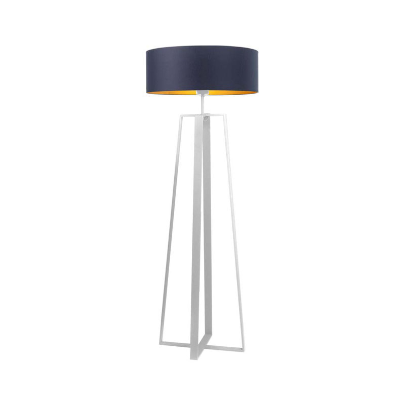 Saldivar 158cm Traditional Floor Lamp, Navy, White