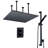 Mestre 20 Matte Black LED Ceiling Mount Digital Mist Rainfall Shower System