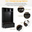  Mudroom 4-in-1 Hall Tree with Storage Bench, Versatile Coat Rack with 6 Golden Hooks and Multiple Storage Sections, Black-1739875042