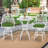 Giligia 3-Piece Patio Swivel Bar Stools Set, All Weather Cast Aluminum Outdoor Bar Height Bistro Set with 2 Cushioned Bar Chairs & 30.98" High Bar Table w/Umbrella Hole for Backyard, Lawn-1479435218