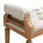 Banc Mid-Century en bois massif touffeté avec accoudoirs roulés et garniture cloutée-2020283144-2020283145