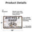 Bicyclette (lot de 2) enseigne en aluminium de fantaisie 7 po x 10 po