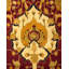 Tapis unique noué à la main Hayner - rouge / moutarde / noir, 12 pi x 18 pi 10 po