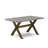 X-Style Dining Room Table - a Rectangle Solid Wood Table Top with Stylish Legs, Distressed Jacobean-1435214602-1435214592-1435214595
