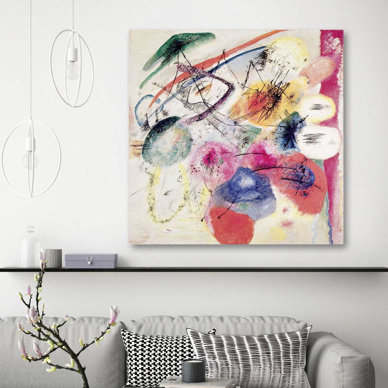 Black Lines by Wassily Kandinsky - Wrapped Canvas Art Prints, 90cm H x 90cm W x 4cm D