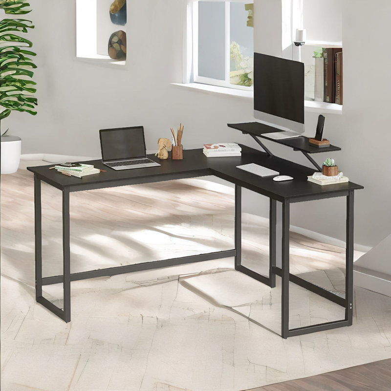 50cm W L-Shaped Computer Desk With Monitor Stand