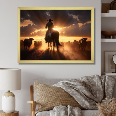 Narvin Wrangler In Sunset IV - art mural coucher de soleil