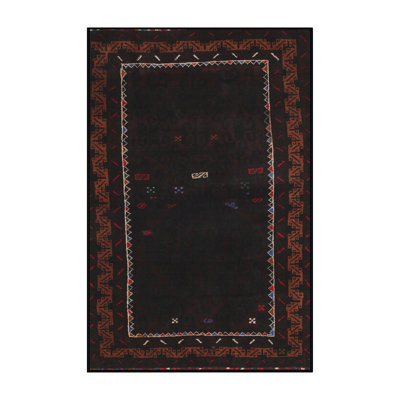 Tapis contemporain noir / brun