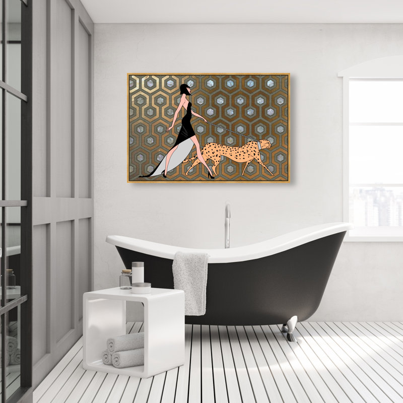 «Own the Street», impression sur toile, H 45 po x l 30 po, Impression encadrée, Doré