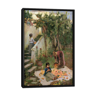 «The Gatherers» par John William Waterhouse, reproduction sur toile tendue sur châssis
