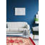 Tapis rouge / ivoire en laine noué à la main de conception unique 6 pi 3 po x 9 pi 5 po New Age