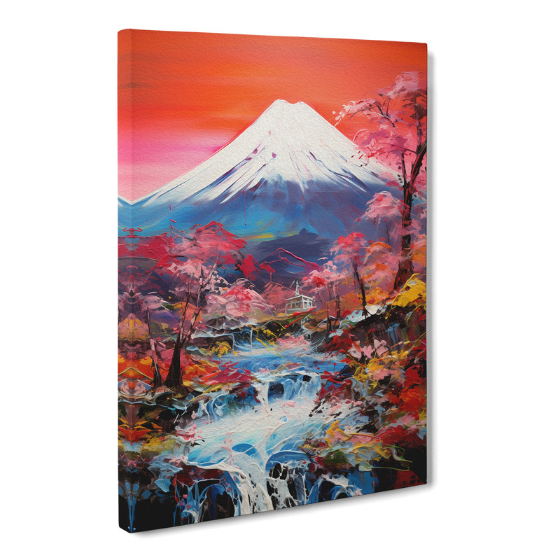 Mount Fuji Gestural No.2 - Wrapped Canvas, 50cm H x 35cm W x 3cm D