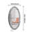 Amla 35" Oval Wall Mirror with Crushed Diamond Inlay