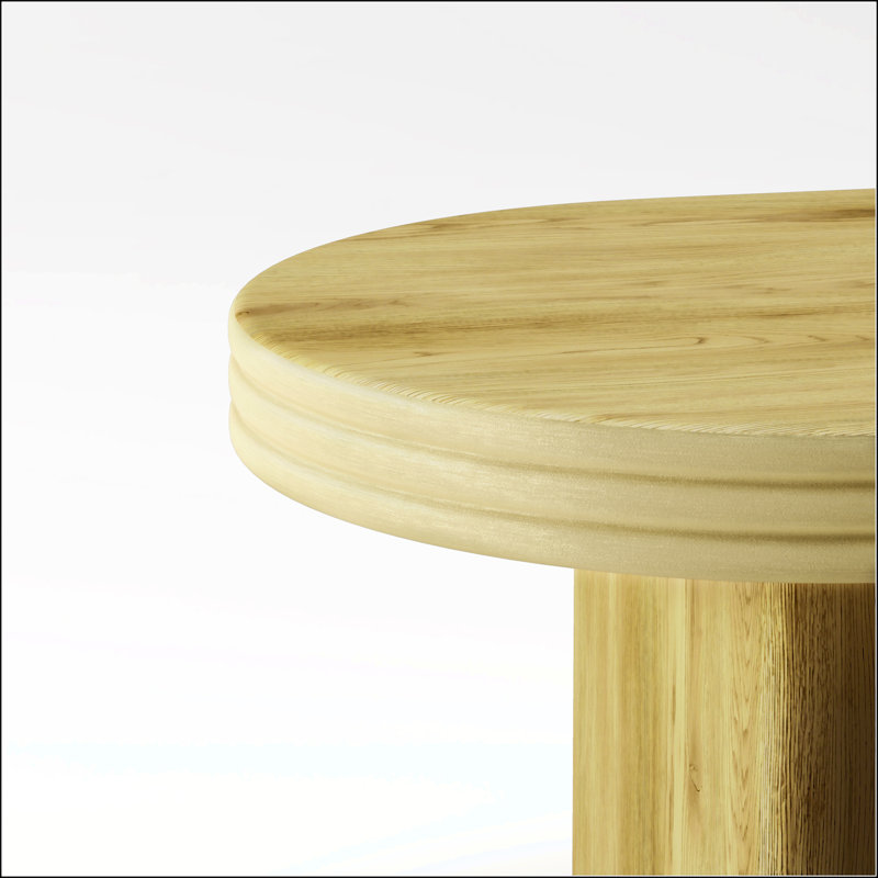 Table basse ovale moderne Mid Century, Naturel
