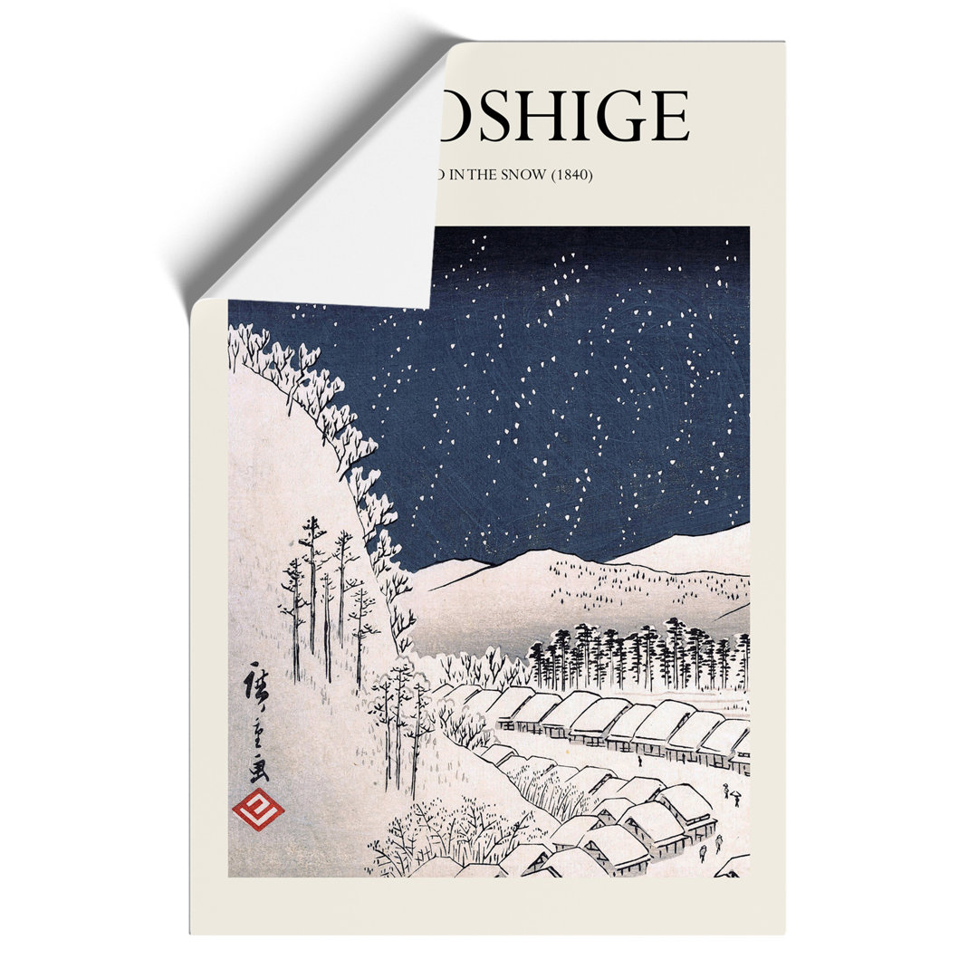 Mariko in the Snow Print by Utagawa Hiroshige - Frameless Print