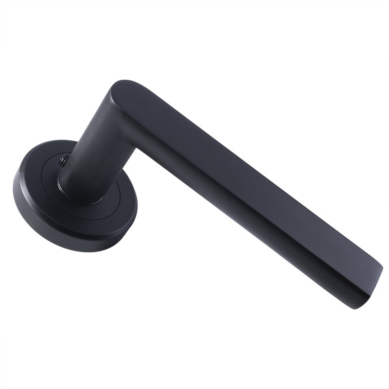 Serozzetta Latch Door Handle, Matt Black