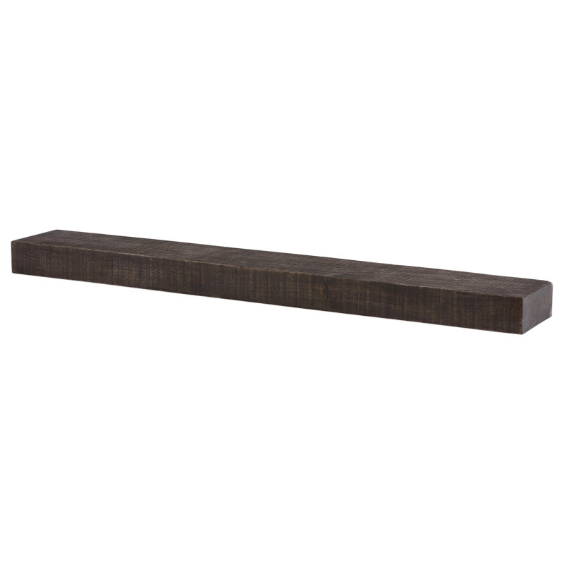 24" Dark Chocolate Solid Wood Floating Mantel Shelf
