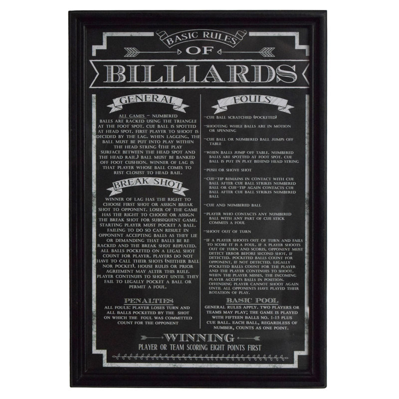 " Billiard Game Rules "