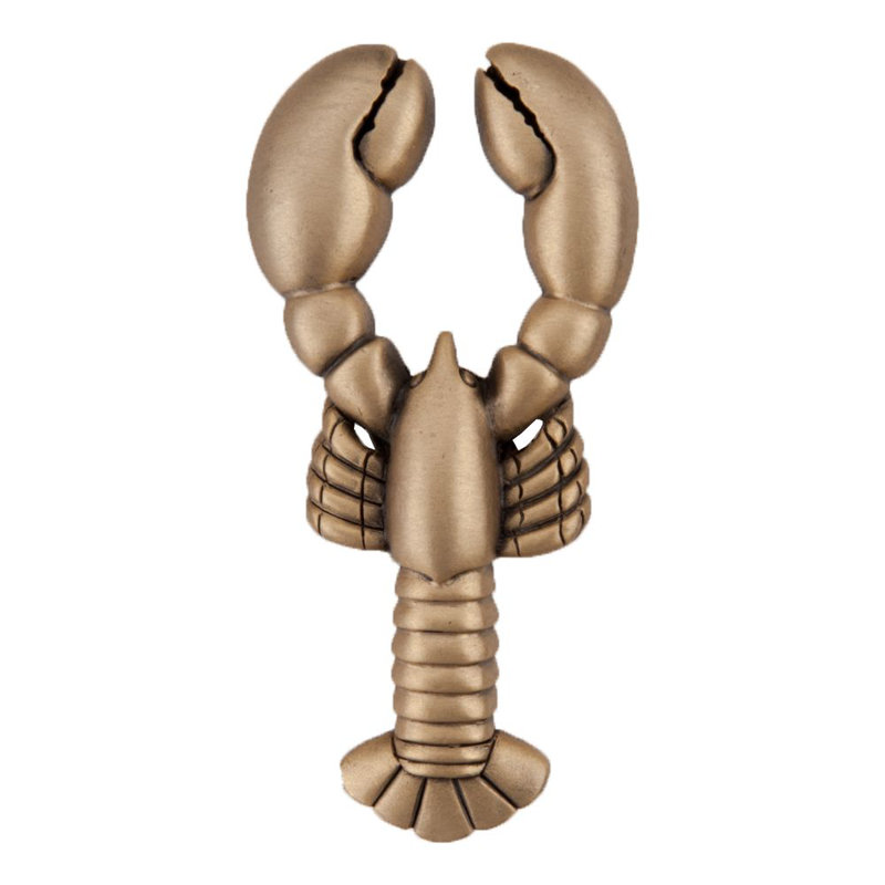 Lobster Cabinet Knob, Museum Gold