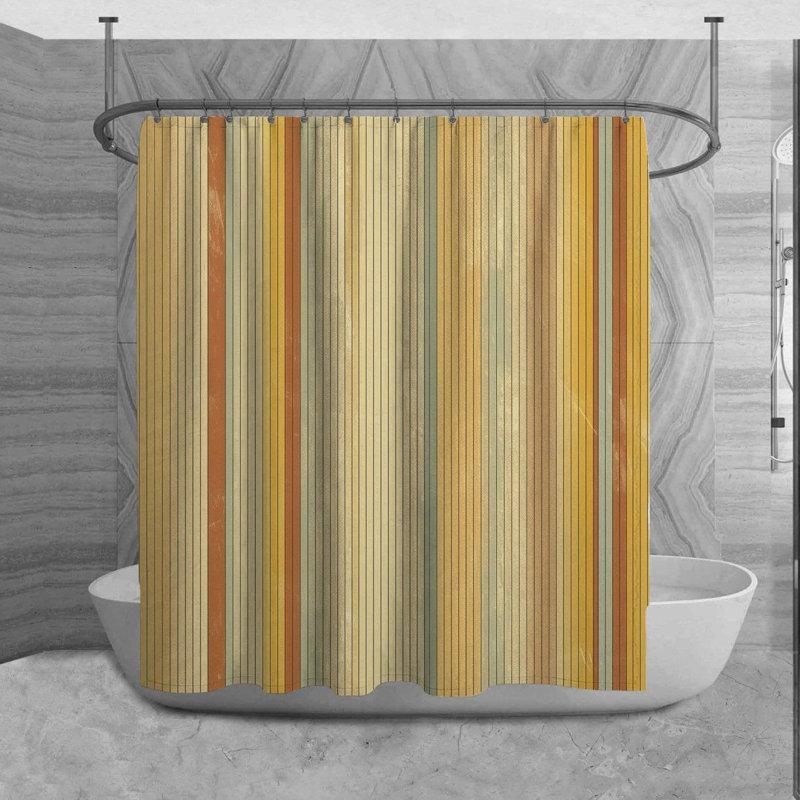 Rideau de douche à rayures, H 73 po x l 70 po