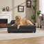 Canapé-lit orthopédique imperméable en similicuir pour animaux de compagnie et chiens-130190497-135947699