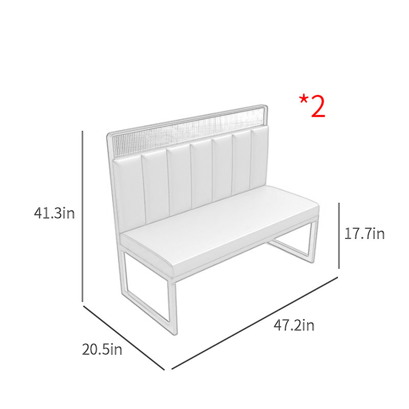 Banc rembourré en similicuir