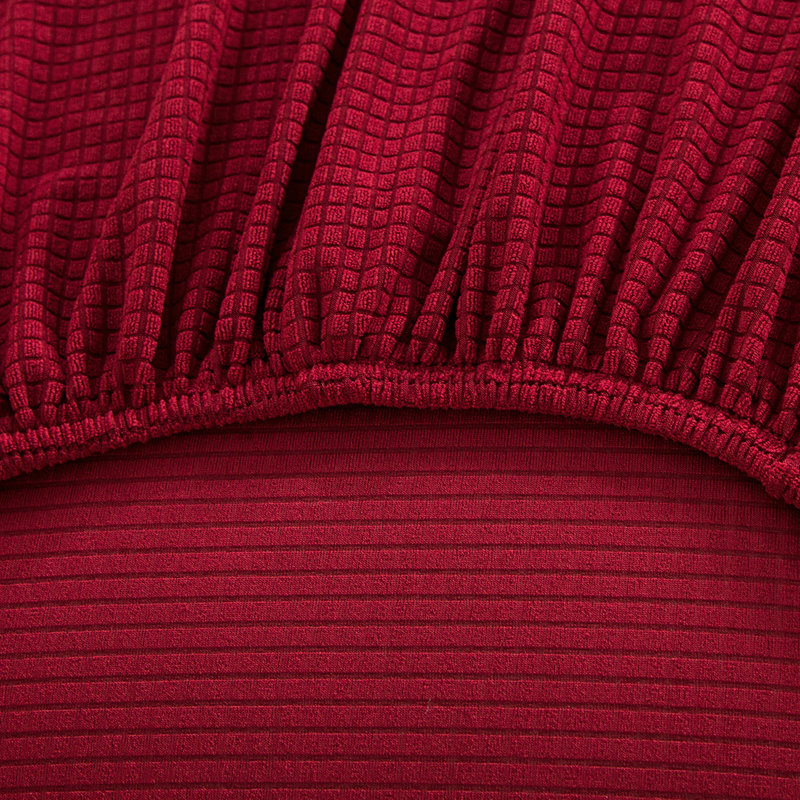Housse pour canapé à coussins carrés/rectangulaires, Coton rouge