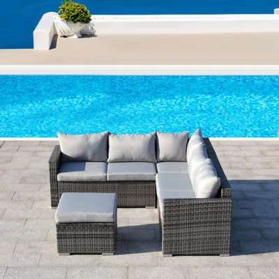 Jeorgie 4 - Person Outdoor Seating Group by Latitude Run